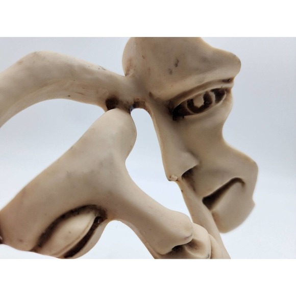 JART Abstract Faces Art Sculpture Loving Kiss Embrace Mexico Vintage Signed - Picture 7 of 14